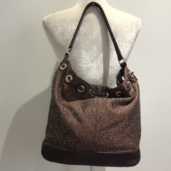 Helen Kaminski mahogany brown wool leather bucket bag - Picture 5 of 15